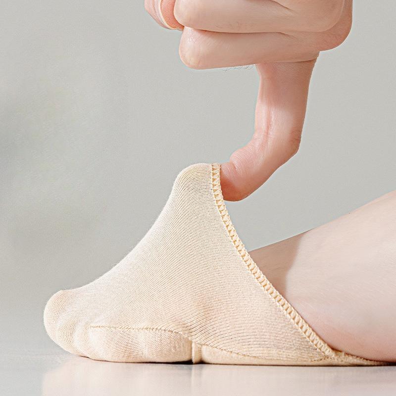 Women's Summer Thin High-heeled Socks, Spring Cotton Sweat-absorbing Forefoot Socks, Summer Shallow-mouthed Invisible Anti-slip Half-foot Socks