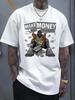 [Футболка с новым узором] Летние повседневные удобные мужские футболки с новым узором - MAKE MONEY Letters Printed