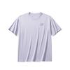 Lifestyle Series Sport Casual Simple Solid Color Round Neck Pullover Loose Short Sleeve T-Shirt Unisex T-Shirt Morning-Mist-Purple 972528124-3