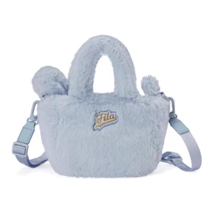 Fila Casual Plush Fabric Shoulder Crossbody Handbag Mini Women handbags Cotton-Candy-White Cream-Pink Newborn-Blue T13W443121F-395581