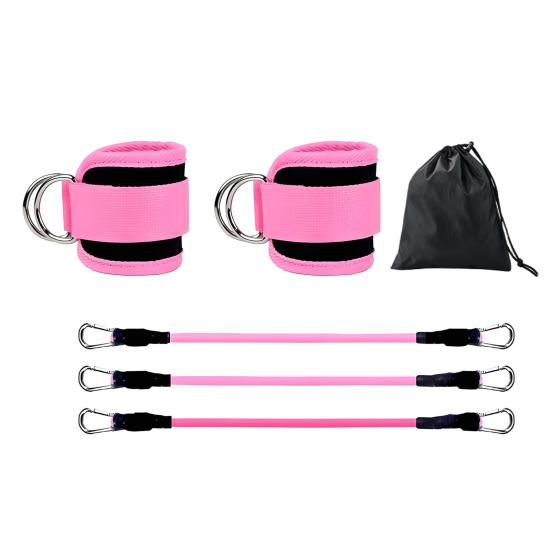 Фитнес ремешок на лодыжку с 3 эспандерами для тренировки ягодиц, тренировки ног, махов назад, ягодиц, отводящих мышц бедра, упражнений для тела, эспандеры для лодыжек с манжетами