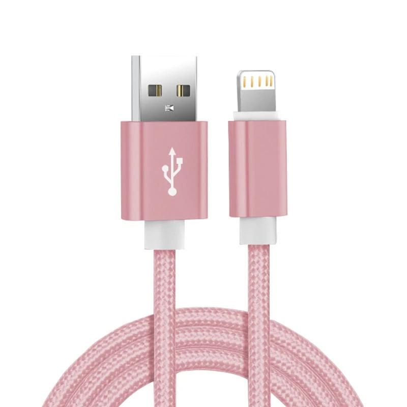 3 м сверхдлинный плетеный USB-кабель для зарядки iPhone 11 12 13 Pro 14 Plus XS Max XR X 6S 7 8 SE USB-кабель для быстрой зарядки и передачи данных 1 м 2 м