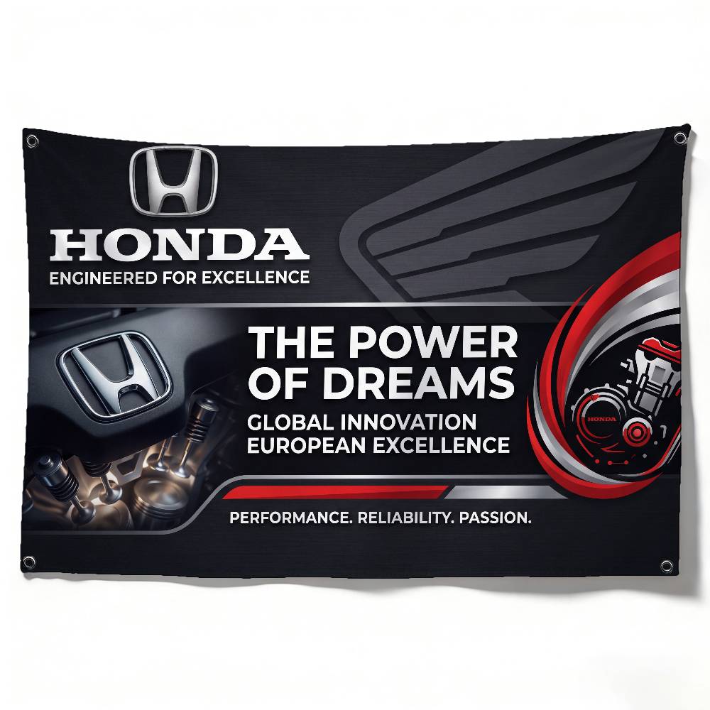 ZLQ4 FOR HONDA RACING Flag 120g Brushed Polyester Sublimation Printing Durable Hanging Flag For Home Decor Event Graduation Gift