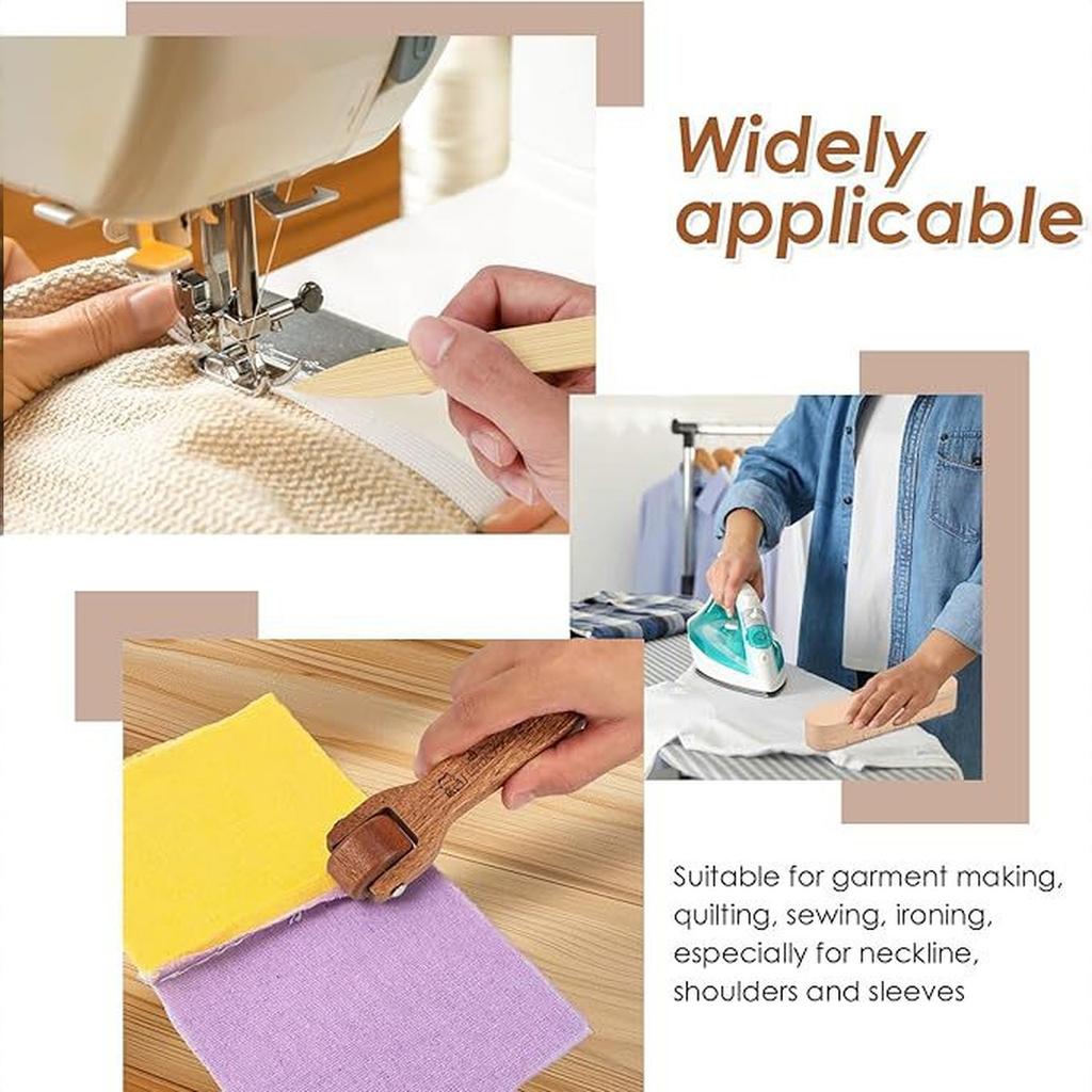 Деревянный портновский хлопун для глажки и квилтинга, Инструмент для шитья LINXIAO для разглаживания тканей, Шитье и точечная глажка Натуральный