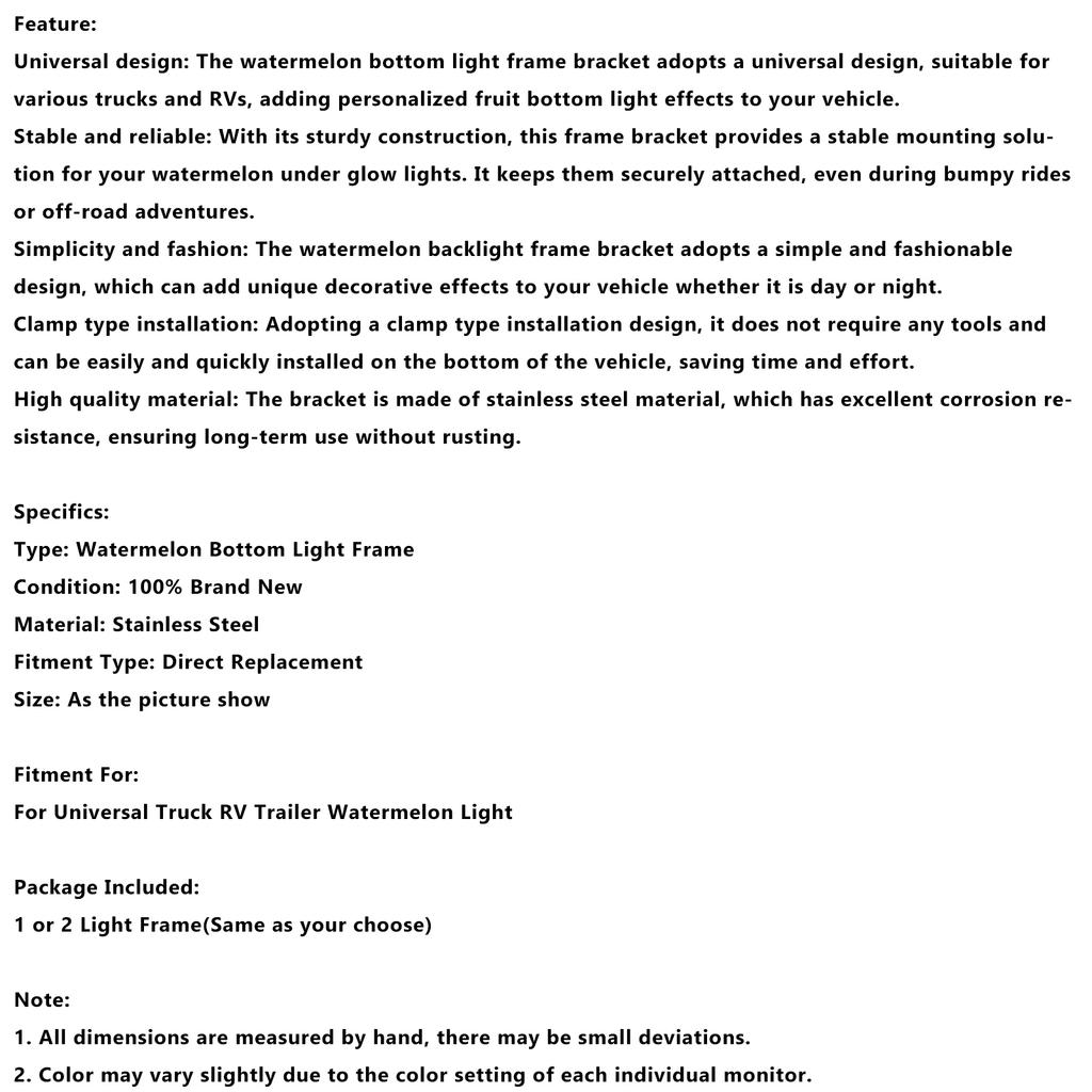 Кронштейн рамы с подсветкой для арбуза Универсальное крепление хомутового типа для грузовика, дома на колесах