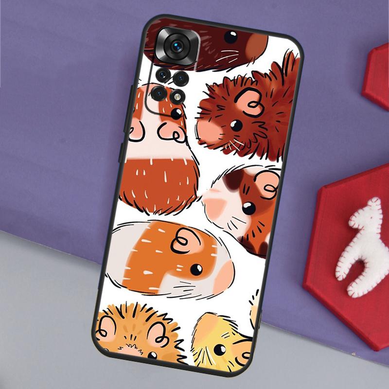 Забавный чехол с рисунком морской свинки для Xiaomi Redmi Note 14 13 12 Pro 11 9 10 9S 10S 11S 12S Redmi 14C 10C 12C 13C
