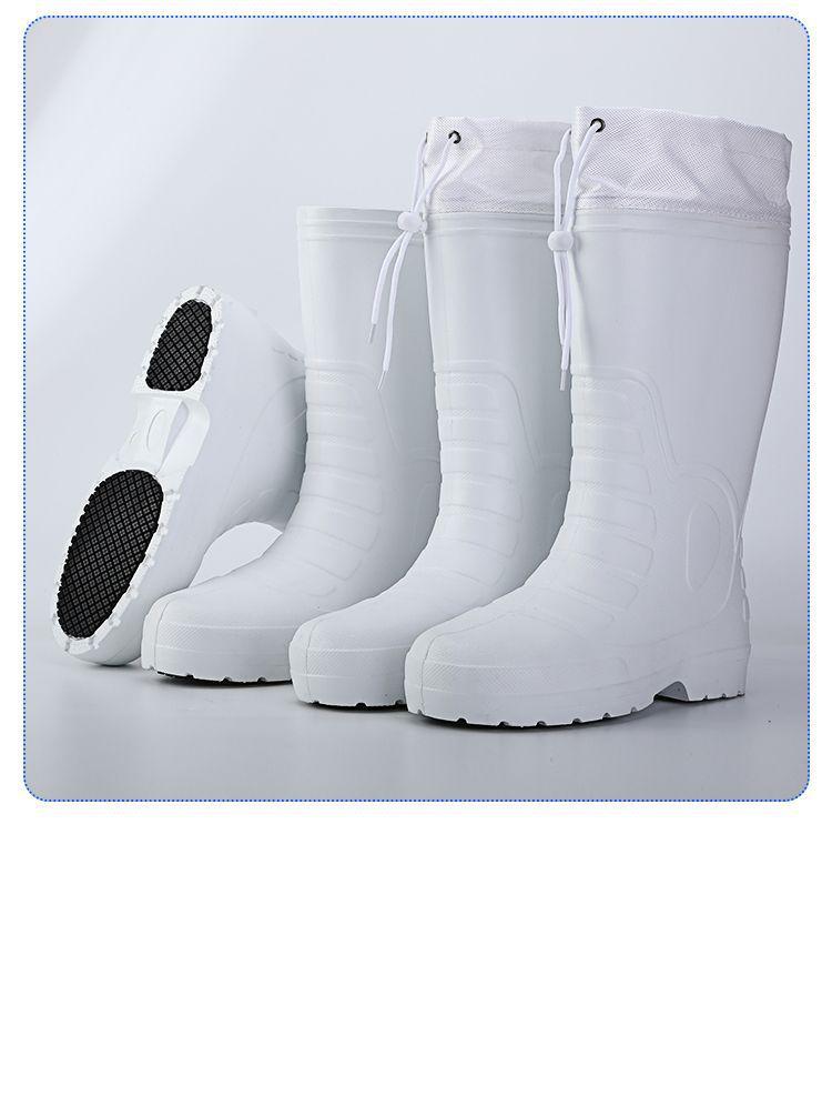 Зимние ботинки хай-топ из ЭВА пены, нескользящие, водонепроницаемые: Утолщенный, износостойкий, маслостойкий, гигиеничный для использования на кухне и под дождем.
