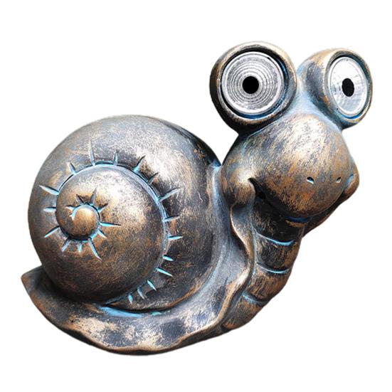 Солнечная лампа, орнамент, прочная синтетическая смола, черепаха, сова, улитка, скульптура, автоматический ночник