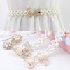2020 Fashion Belt Elastic Buckle Pearl Belts For Women Crystal Chain Belt Waistband Female Dress Accessories