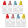 Luxshiny 8-Piece Little Bear Sauce Bottle, Plastic Condiment Bottle, Stylish Kitchen