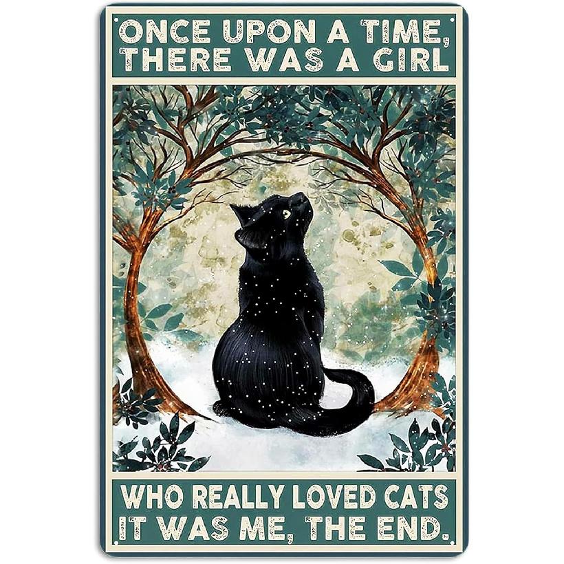 Fmcmly I Do What I Want Funny Black Cat Decor Tin Signs Cute Cat Personalized Metal Poster Wall Art Decor Sign for Home Bathroom Garden Restroom