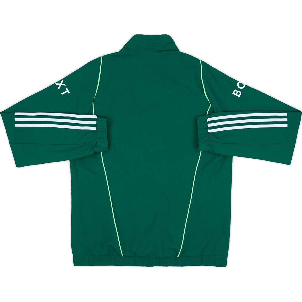 adidas Мужская тренировочная куртка Leeds United на молнии, зеленая HU1334