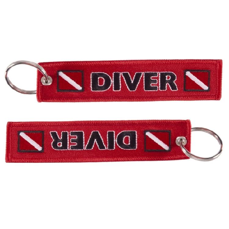 Практичный вышитый брелок-флаг для дайвинга Аксессуар для подводного плавания Водонепроницаемый Унисекс Брелок Маркер безопасности для дайвера