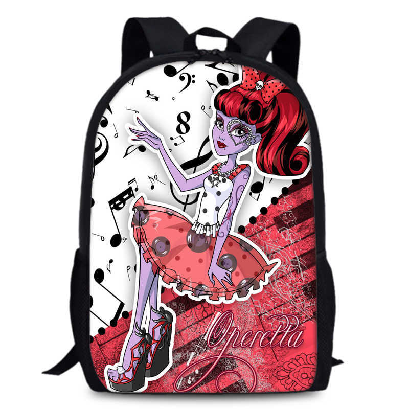 Школьный рюкзак Monster High для мужчин и женщин 15 дюймов, однослойный рюкзак, студент Школы Монстров, рюкзак большой вместимости