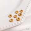 Gold-Toned Twisted Edge Round Wheel Spacer Beads for Handmade Bracelets