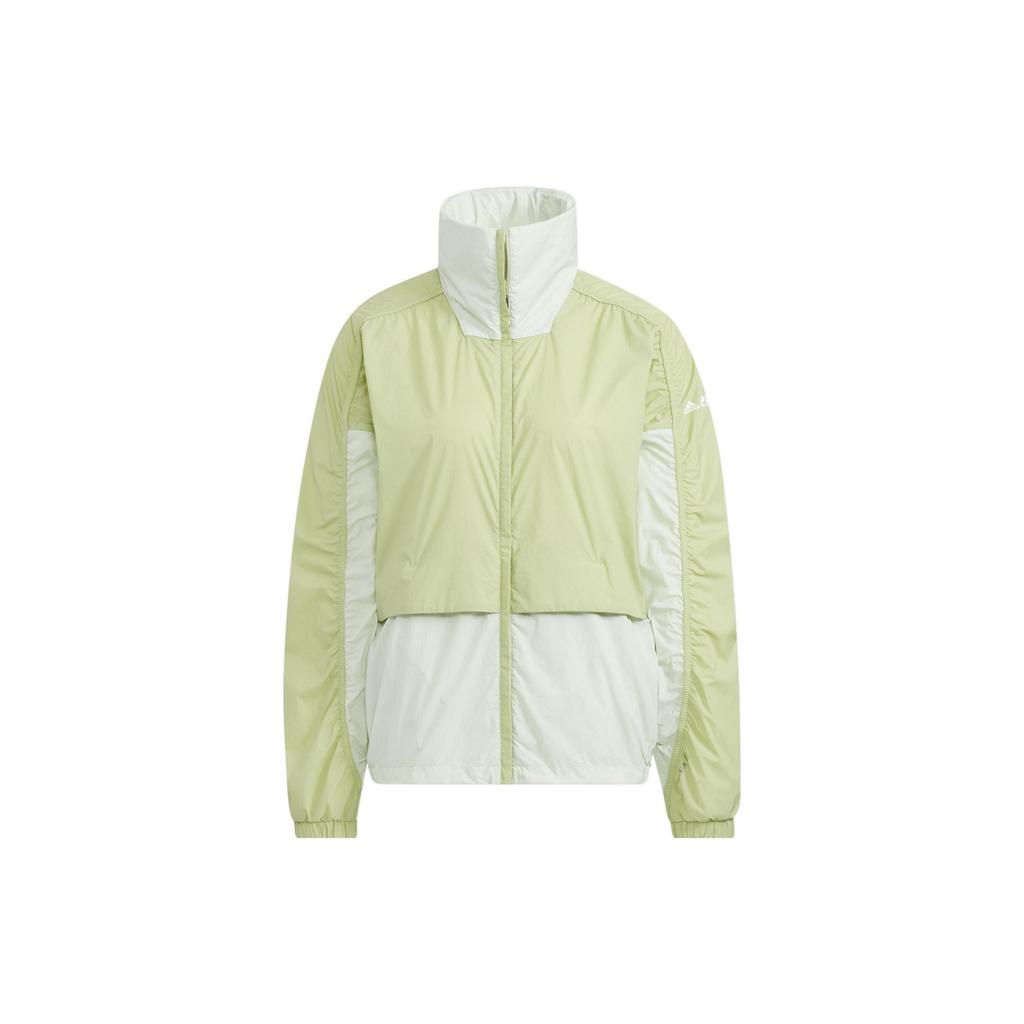 adidas FW22 Ретро Спортивная Цвет Блок Молния Воротник С Капюшоном Длинный Рукав Куртка Женская Куртки HN1995