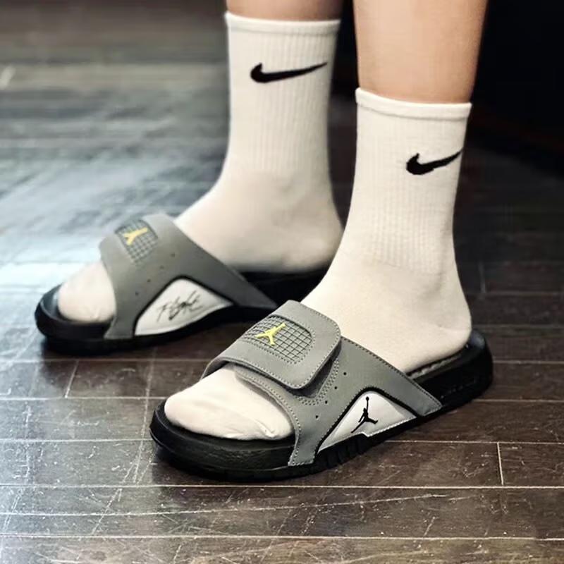 Air Jordan Hydro 4 Retro GS Серый Черный Белый 532226-007