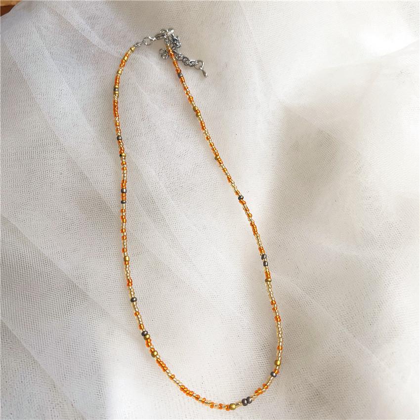 Винтажное цветное ожерелье из бисера, ожерелье из радужного бисера в стиле «девушка-ветер», богемное цветное ожерелье