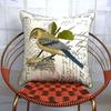 Home Decor Emboridered Cushion Cover Country Bird Suqare Embroidery Pillow Cover 45X45Cm