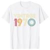Летняя мужская футболка в стиле ретро 1970-х с цифровым принтом букв, с круглым вырезом, повседневная, для улицы, мягкая, свободного кроя, подарок на день рождения, большая, с коротким рукавом