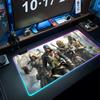 Коврик для мыши Assassin's Creed перламутровый Игровой коврик для мыши RGB с подсветкой Клавиатура Игровая девушка XXL Коврик для ноутбука Настольные коврики Deskpad