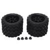 4pcs RC Truck Tires Star Pattern 14 Hole Black Hub 1/10 RC Off Road Wheels and Tires for Axial
