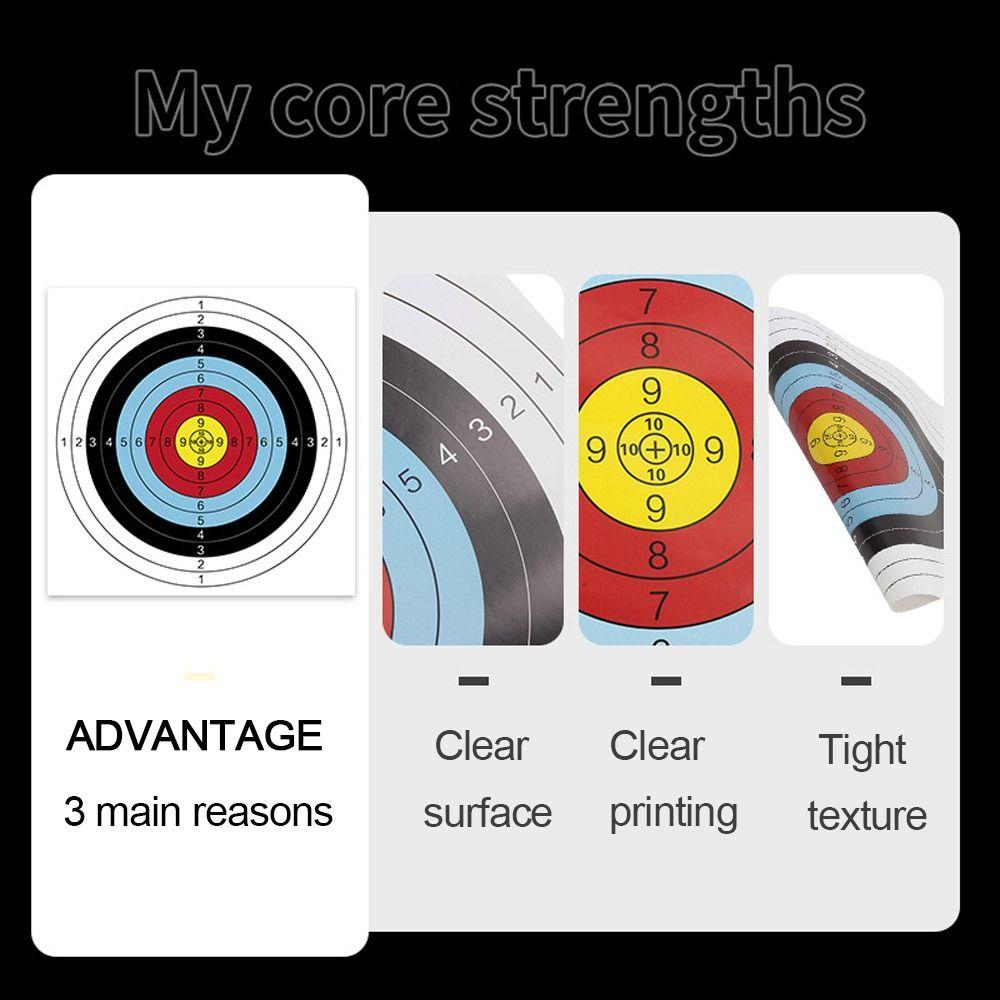 20 шт., мишени для охотничьего лука и стрел, 40x40 см, бумажные аксессуары для тренировок по мишеням, бумажные мишени для стрельбы из лука