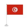 Drapeau - Tunisie - Mini Drapeau Ventouse - 14 X 21 Cm - Polyester - Impression Recto/Verso