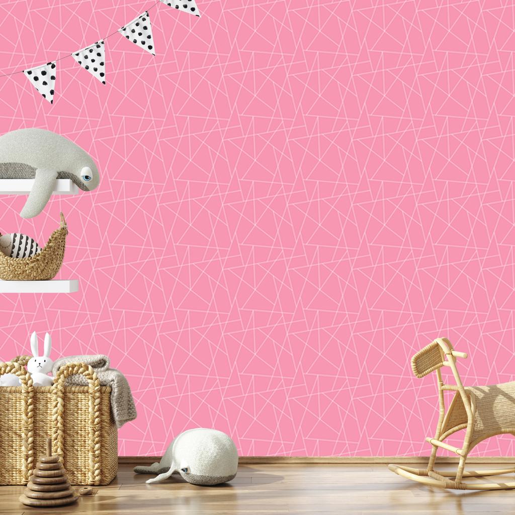Wallpaper Geometric pattern powder pink, subtle detail 50x1000