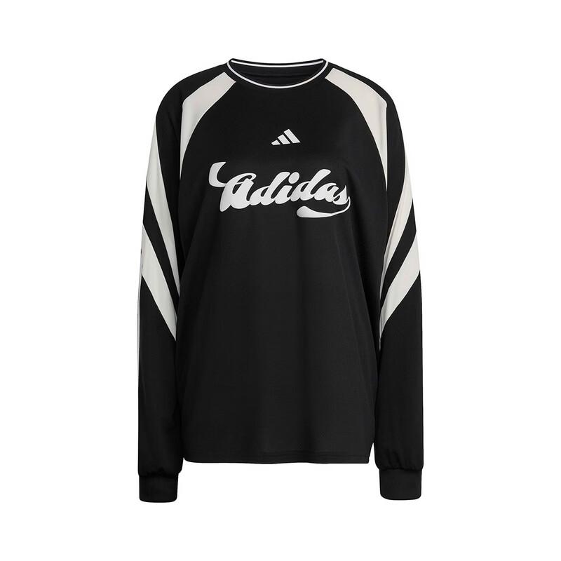 adidas Женская футболка в спортивном стиле, длинный рукав, серия JY7638