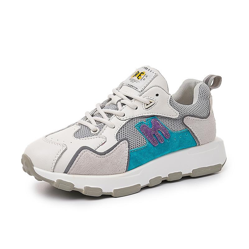 Женские кроссовки на платформе, весна 2025, новая повседневная спортивная обувь, женские беговые дышащие кожаные туфли на плоской подошве, тренд