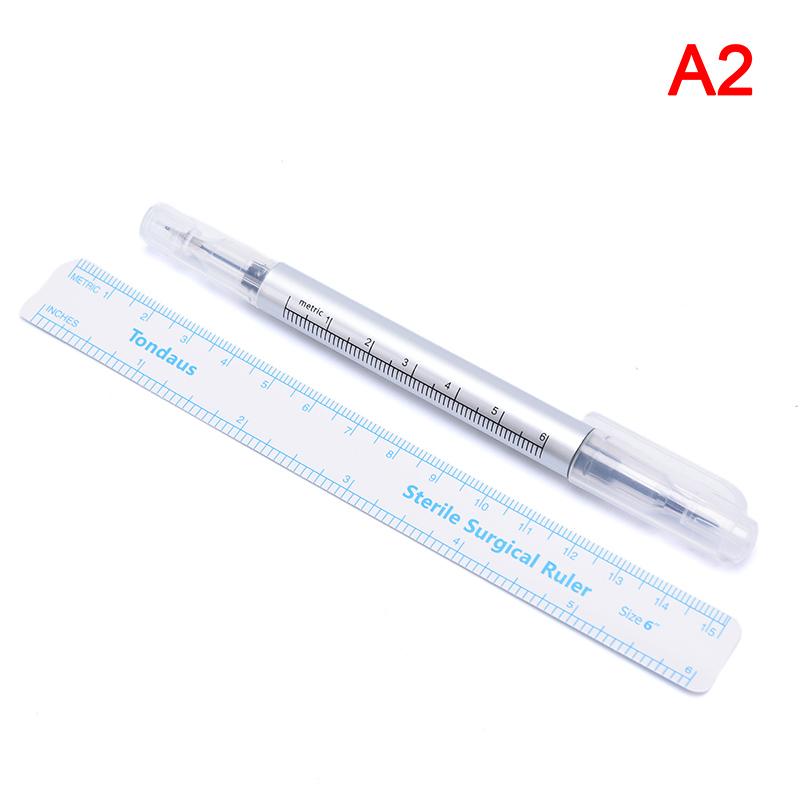 2 шт./набор медицинская хирургическая ручка-писец ручка-маркер для пирсинга бровей стерильная хирургическая