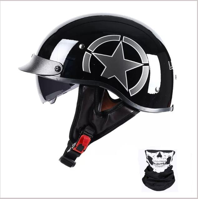 Сертифицированный 3C полушлем, винтажный мотоциклетный шлем, мотоциклетный шлем Harley, ковшовый шлем для электромобиля