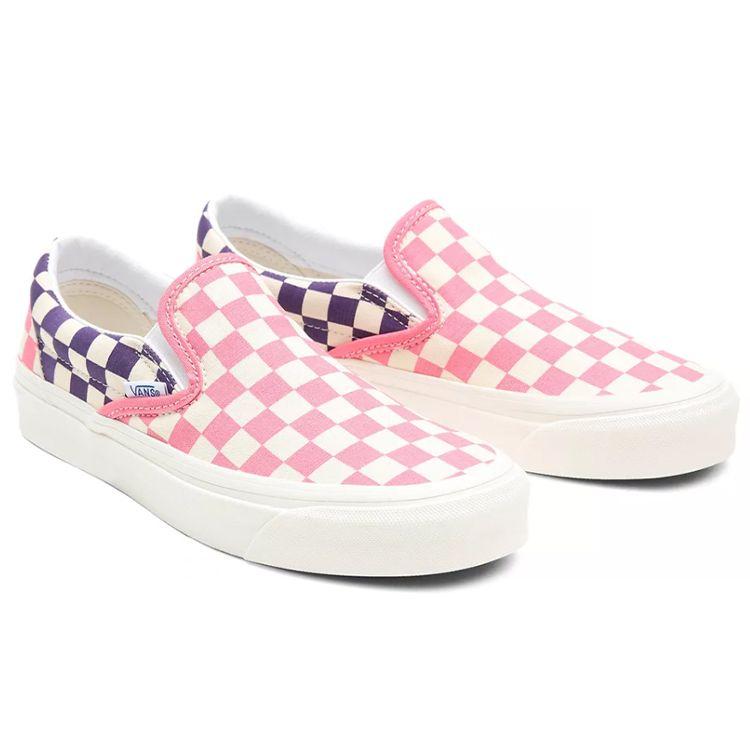 Vans Classic Slip-On 98 DX Anaheim Factory - Pink Purple Checkerboard Unisex Sneakers Light-Pink VN0A3JEX46A