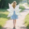 Fairy Wings for Girls Glitter Transparent Butterfly Wings Fairy Costume Halloween Angel Elf Dress Up Accessories for Masquerade Photography