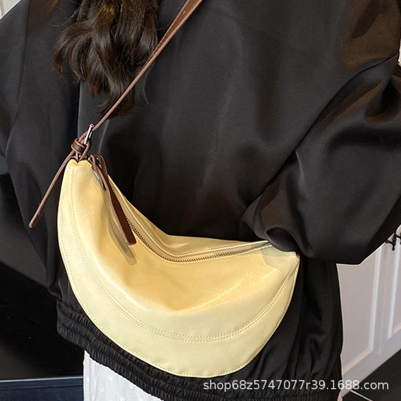 2025 Solid Color Trend Personalized Dumpling Bag, Frequent Commuter Bag, Simple Women's Bag, Shoulder Bag, Crossbody Bag, New Women's Bag