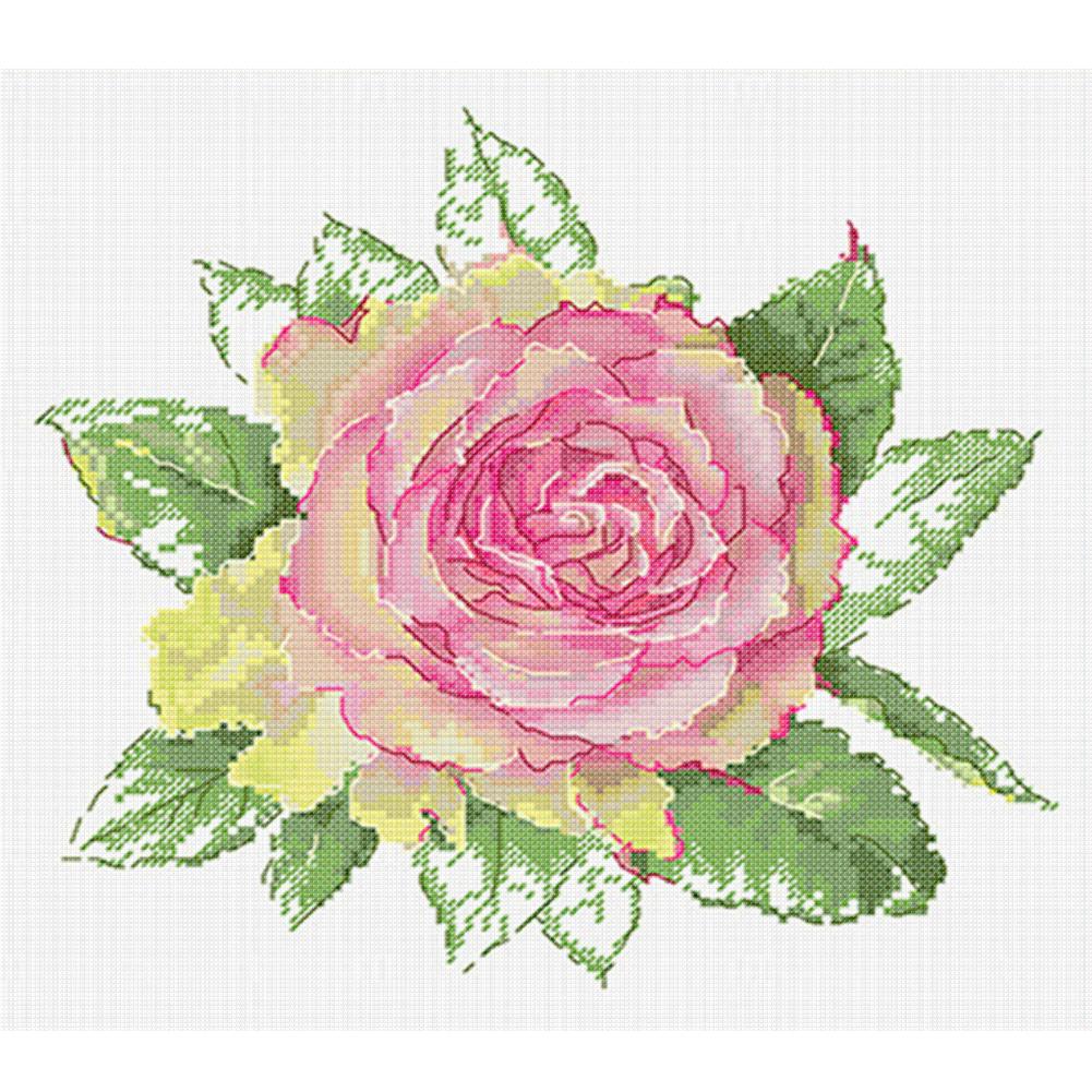 Набор для вышивки крестом «Роза» из эко-хлопка 11CT, 35x40 см