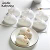 3D Rabbit Shape Silicone Cake Mold 6-cavity Mousse Dessert Baking Bunny Mold Chocolate Bakeware Pastry Decorating DIY Moulds