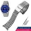 22 мм Золото-черный Нержавеющая сталь Ремешок для часов Casio MDV-106 MDV-107 2784 Ремешок Изогнутый Металлический Наручный Браслет Складная Застежка Браслет
