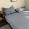 Sleeping grid all cotton color woven washed cotton bed sheet, pure cotton bed sheet, single piece raised bed sheet