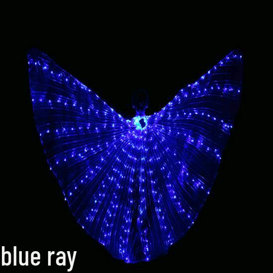 Multicolor LED Light-Up Gold Wings for Adult Belly Dance & Stage Performance