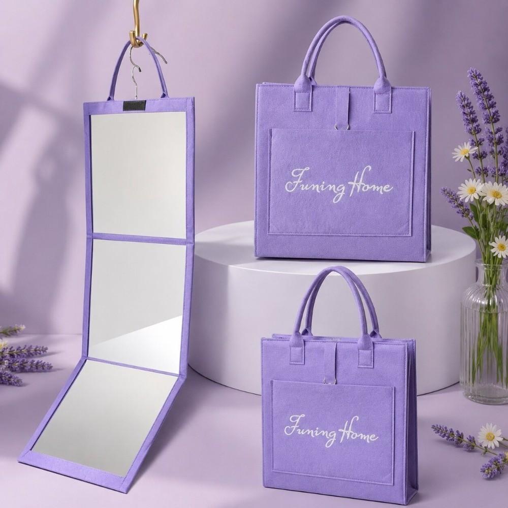 Can Be Flat Can Be Stand Foldable Full-Length Mirror Thoughtful Protection Makeup Mirror Dormitory