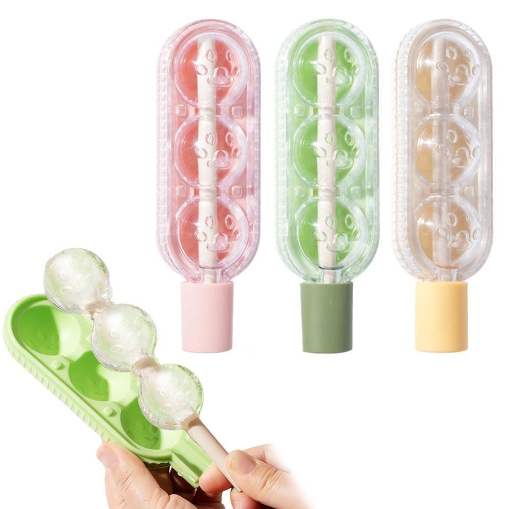 Candied Hawthorn Ice Cream Mold Built-in Straw Popsicle Ice Cream Maker Ice Cube Tray Summer
