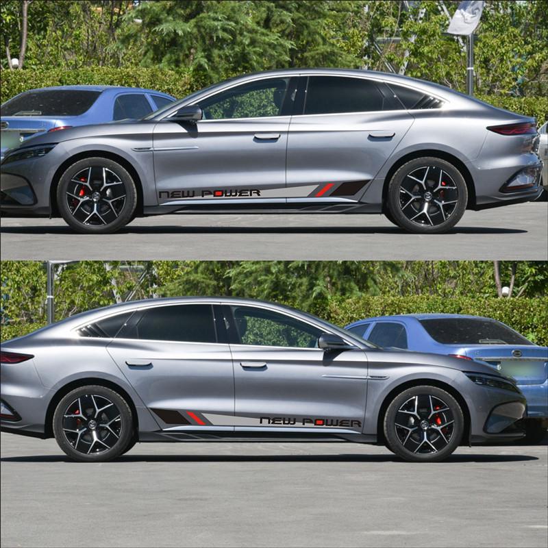 Наклейки на боковые юбки и пинстрайпы для автомобиля BYD Han - Наклейки на линию талии кузова для модификации и украшения Han EV