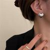 Minimalist Love Heart Stud Earrings For Women Trendy Elegant Wedding Bride Jewelry Prevent Allergy