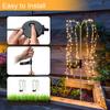 Solar Garden Lights Outdoor Decor 1Pack, Artificial 100 LEDs Tree Lights Yard Planter Patio Lawn Flowerbed Path Decorative Outside