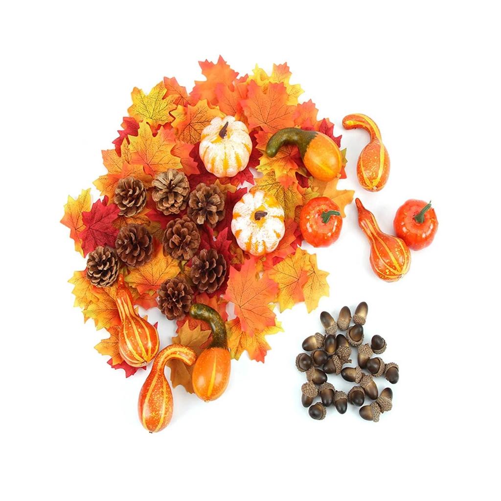 50Pcs/Set Artificial S Fake  Thanksgiving Decoration S With Gourds