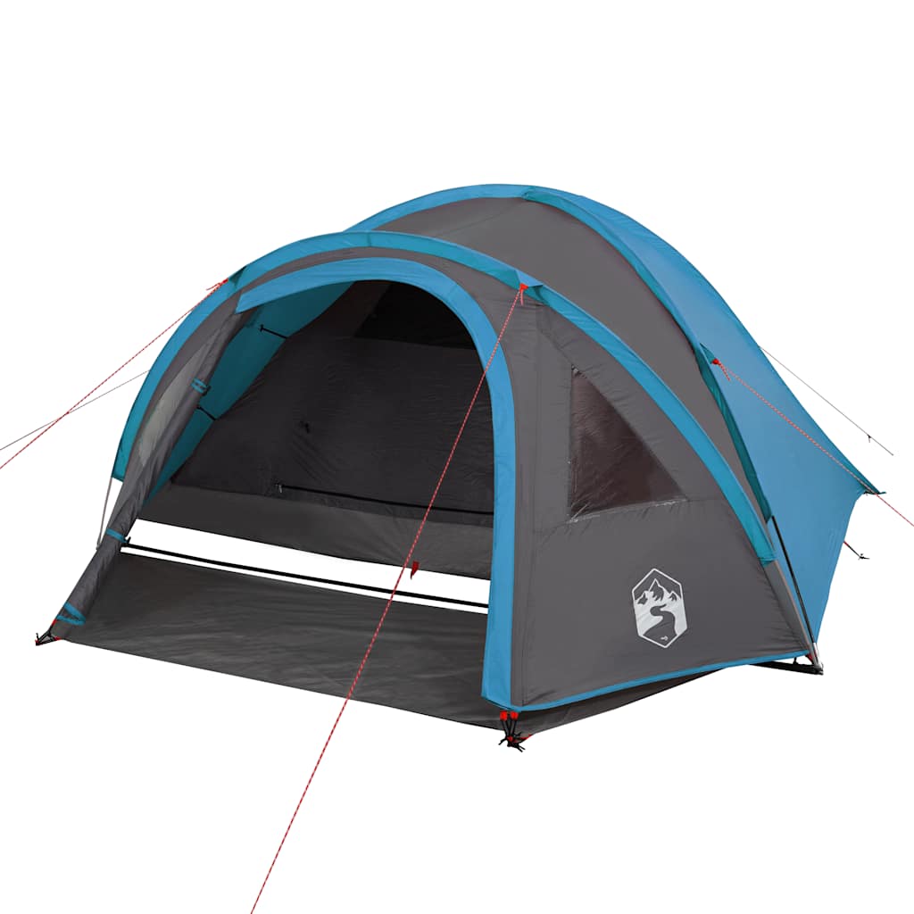 Dome Camping Tent for 4 Persons Blue Waterproof