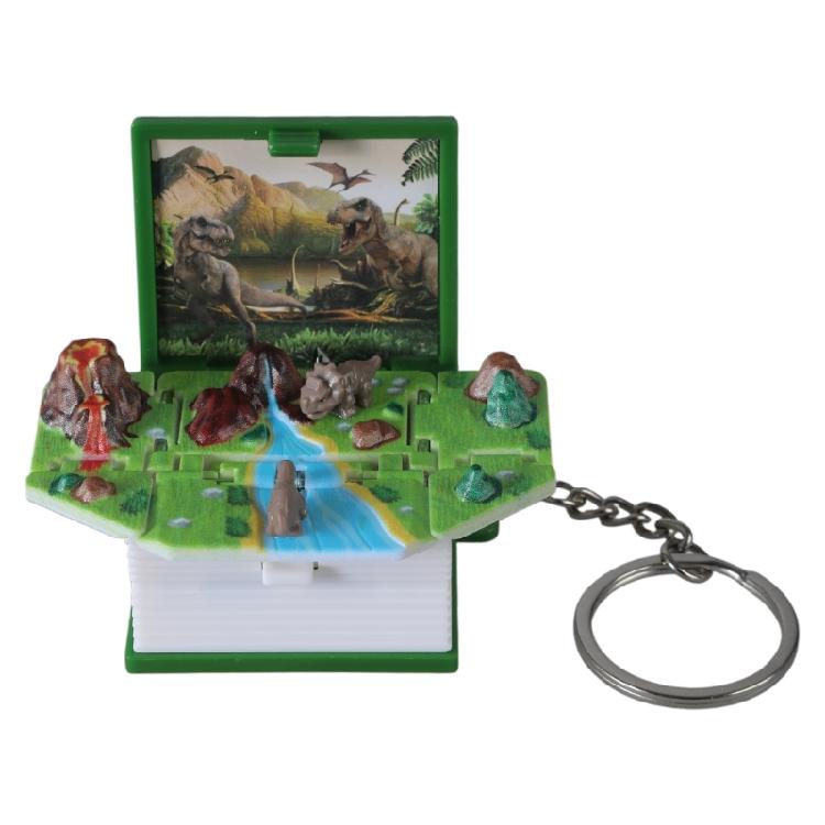 3D Pop-Up Книга Брелок Игрушка Динозавр Новинка Сцена Мира Динозавров Брелок