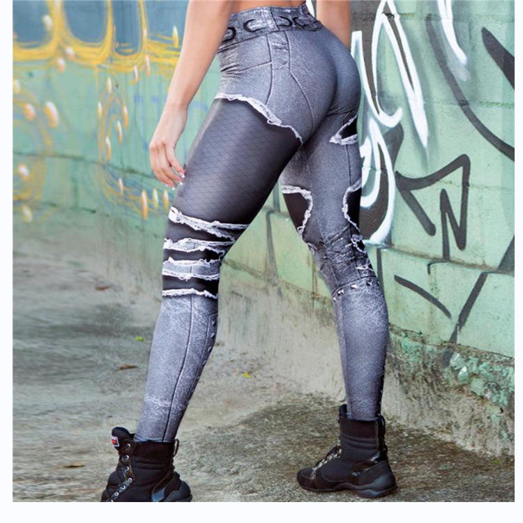 Wish Летние женские многоцветные леггинсы для йоги с высокой талией и эффектом подтяжки ягодиц XY978